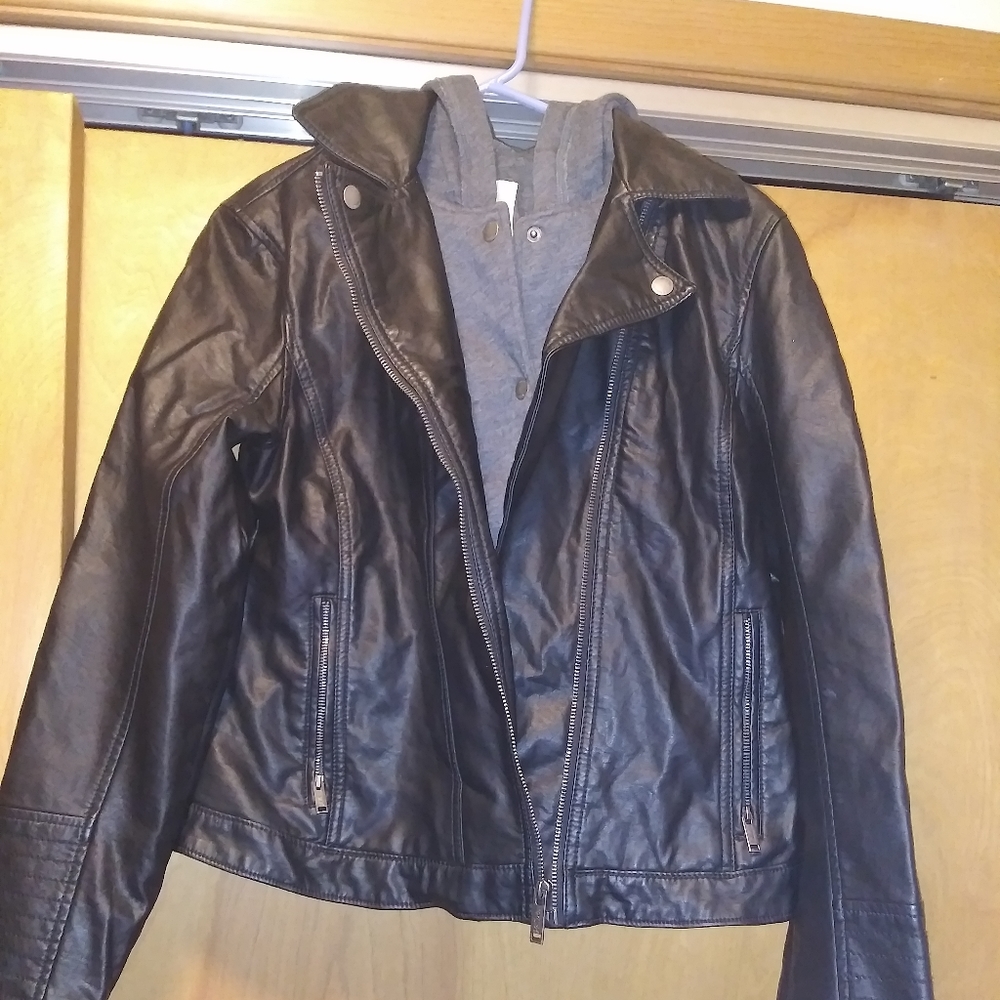 Hollister faux leather jacket